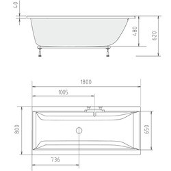 Ванны Polysan Cleo 170x75