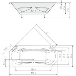 Ванны Polysan Fuga 180x80