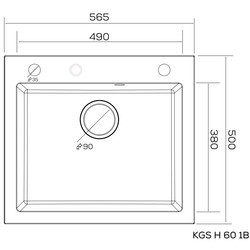 Кухонная мойка Kernau KGS H60 1B