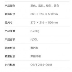 Чемодан Xiaomi 20 Youth Version (черный)