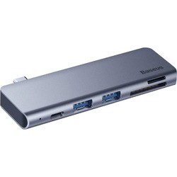 Картридер/USB-хаб BASEUS USB-C to 2xUSB3.0+USB-C+microSD+SD HUB