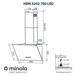 Вытяжка Minola HDN 6212 WH 700 LED