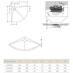 Душевой поддон Radaway RadaDrain 5AK0909