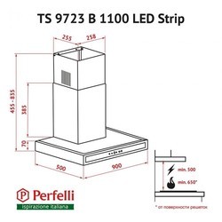Вытяжка Perfelli TS 9723 B 1100 WH LED Strip