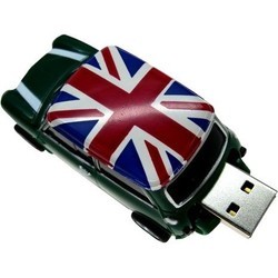 USB Flash (флешка) Uniq Car Mini Cooper Flag of Great Britain 3.0 16Gb