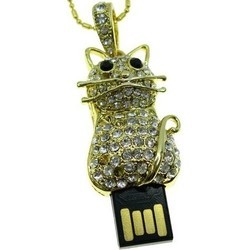 USB Flash (флешка) Uniq Animal Golden Kitty 64Gb
