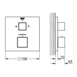 Смеситель Grohe Grohtherm Cube 24155