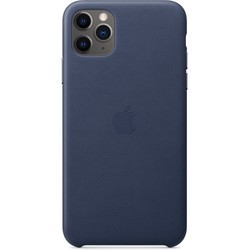 Чехол Apple Leather Case for iPhone 11 Pro Max (синий)
