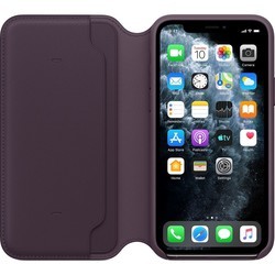 Чехол Apple Leather Folio for iPhone 11 Pro (черный)