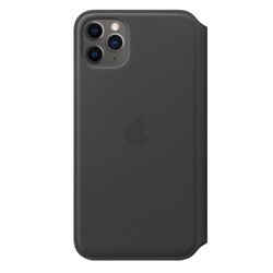 Чехол Apple Leather Folio for iPhone 11 Pro Max (черный)