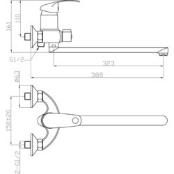 Смеситель Agger Glad A1521100