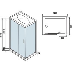 Душевая кабина WeltWasser WW500 Laine 1213 120x90