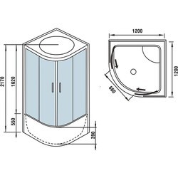 Душевая кабина WeltWasser WW500 Emmer 12055 120x120