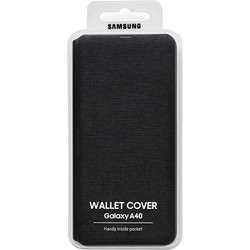 Чехол Samsung Wallet Cover for Galaxy A40 (черный)