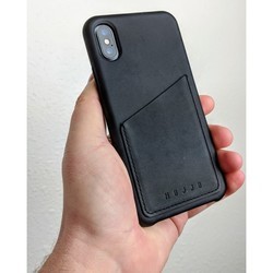 Чехол Mujjo Full Leather Wallet Case for iPhone X/Xs (черный)