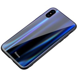 Чехол BASEUS Laser Luster Glass Case for iPhone X/Xs (красный)