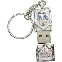 USB Flash (флешка) Uniq Silver Pirate Symbolism 64Gb