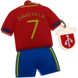 USB Flash (флешка) Uniq Football Uniform David Villa 3.0 8Gb