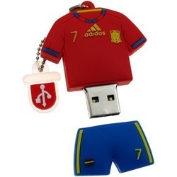 USB Flash (флешка) Uniq Football Uniform David Villa 3.0 8Gb