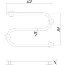 Полотенцесушитель Q-tap Snake 600x330 RE