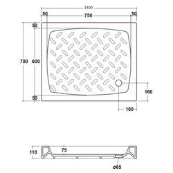 Душевой поддон Olympia Comino 100x70 COM8701001