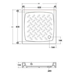 Душевой поддон Olympia Comino 80x80 COM8808001