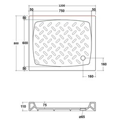 Душевой поддон Olympia Comino 90x72 COM8729001