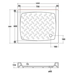 Душевой поддон Olympia Comino 140x70 COM8701401