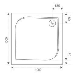 Душевой поддон Good Door Quadro 90x90