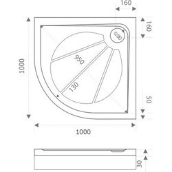 Душевой поддон Good Door Eclipse 80x80