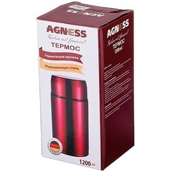 Термос Agness 910-064 (красный)