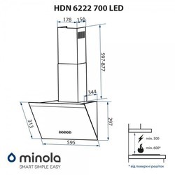 Вытяжка Minola HDN 6222 BL/I 700 LED