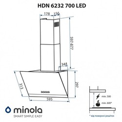 Вытяжка Minola HDN 6232 BL/I 700 LED