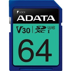 Карта памяти A-Data Premier Pro SDXC UHS-I U3 Class 10 (V30S) 64Gb