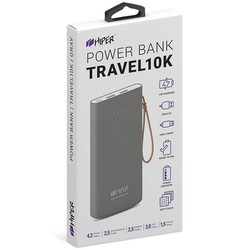 Powerbank аккумулятор Hiper Travel10K (серый)