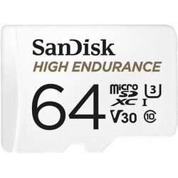 Карта памяти SanDisk High Endurance microSDXC U3 64Gb