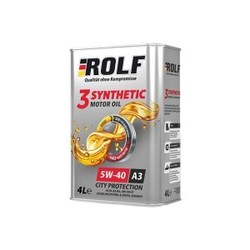 Моторное масло Rolf 3-Synthetic 5W-40 4L