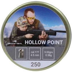 Пули и патроны BORNER Hollow Point 4.5 mm 0.58 g 250 pcs
