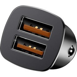 Зарядное устройство BASEUS Square Metal 30W Dual Quick Car Charger