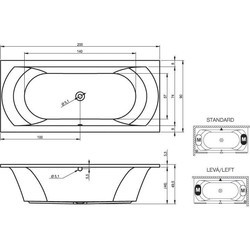 Ванна RIHO Lima 180x80