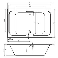 Ванна RIHO Sobek 180x115