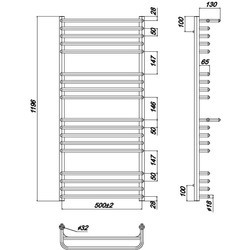 Полотенцесушитель Ravak Optima 530x1200