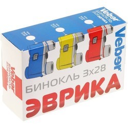Бинокль / монокуляр Veber Evrika 3x28 (красный)