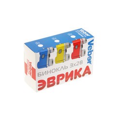 Бинокль / монокуляр Veber Evrika 3x28 (красный)