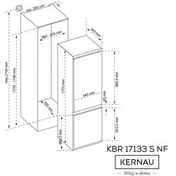 Встраиваемый холодильник Kernau KBR 17132