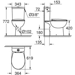 Унитаз Grohe Bau 39559