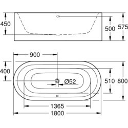 Ванна Grohe Essence 180x80