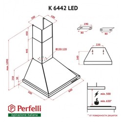 Вытяжка Perfelli K 6442 I LED