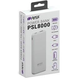 Powerbank аккумулятор Hiper PSL8000 (черный)