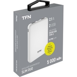 Powerbank аккумулятор TFN Slim Duo 5000 (черный)